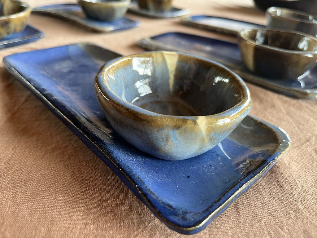 Juego set sushi 6 piezas, (6 platos y 6 Pocillos)